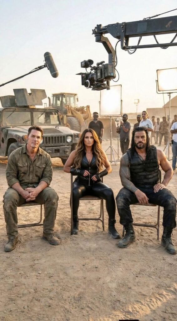 “The Ultimate Power Trio: Roman Reigns, Nikki Lyons & John Cena Ready to Dominate!”