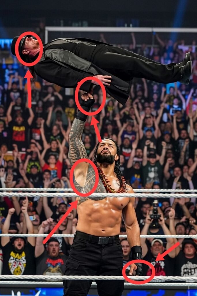 Even the Undertaker was in the air, facing the power of Roman Reigns!”