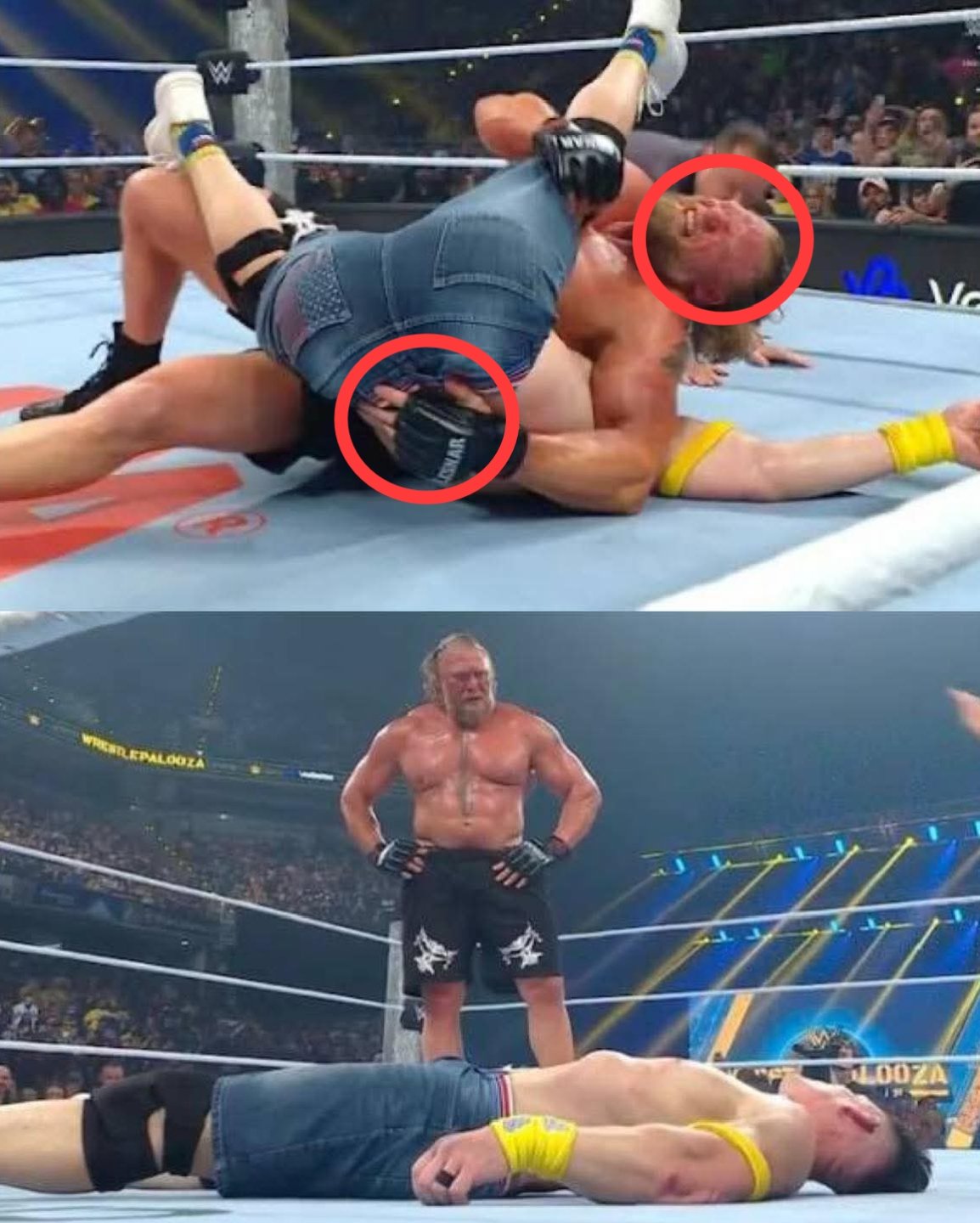 allowed WWE to use one of his retirement tour dates for a match against Brock Lesnar because WWE wanted to build Lesnar up as a monster again.