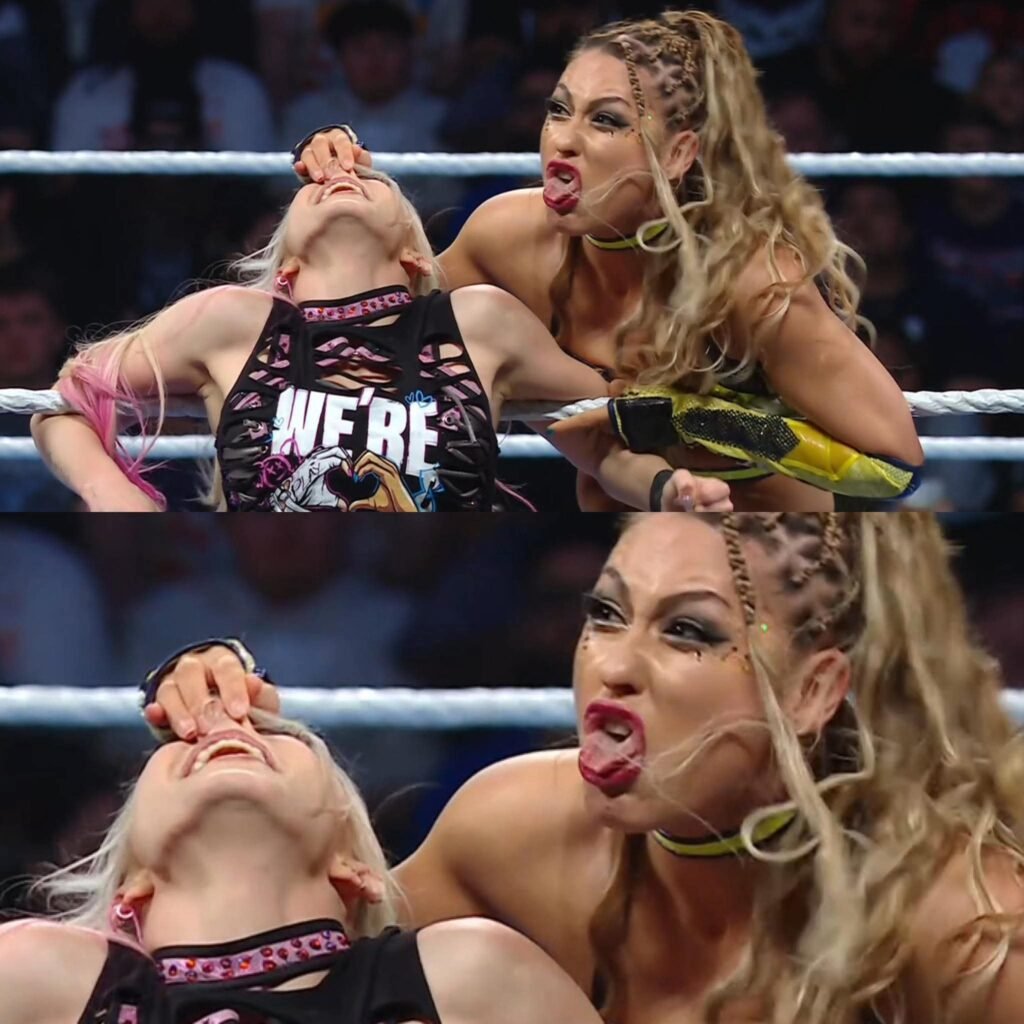 Giulia doing whatever it takes to get the win on SmackDown.