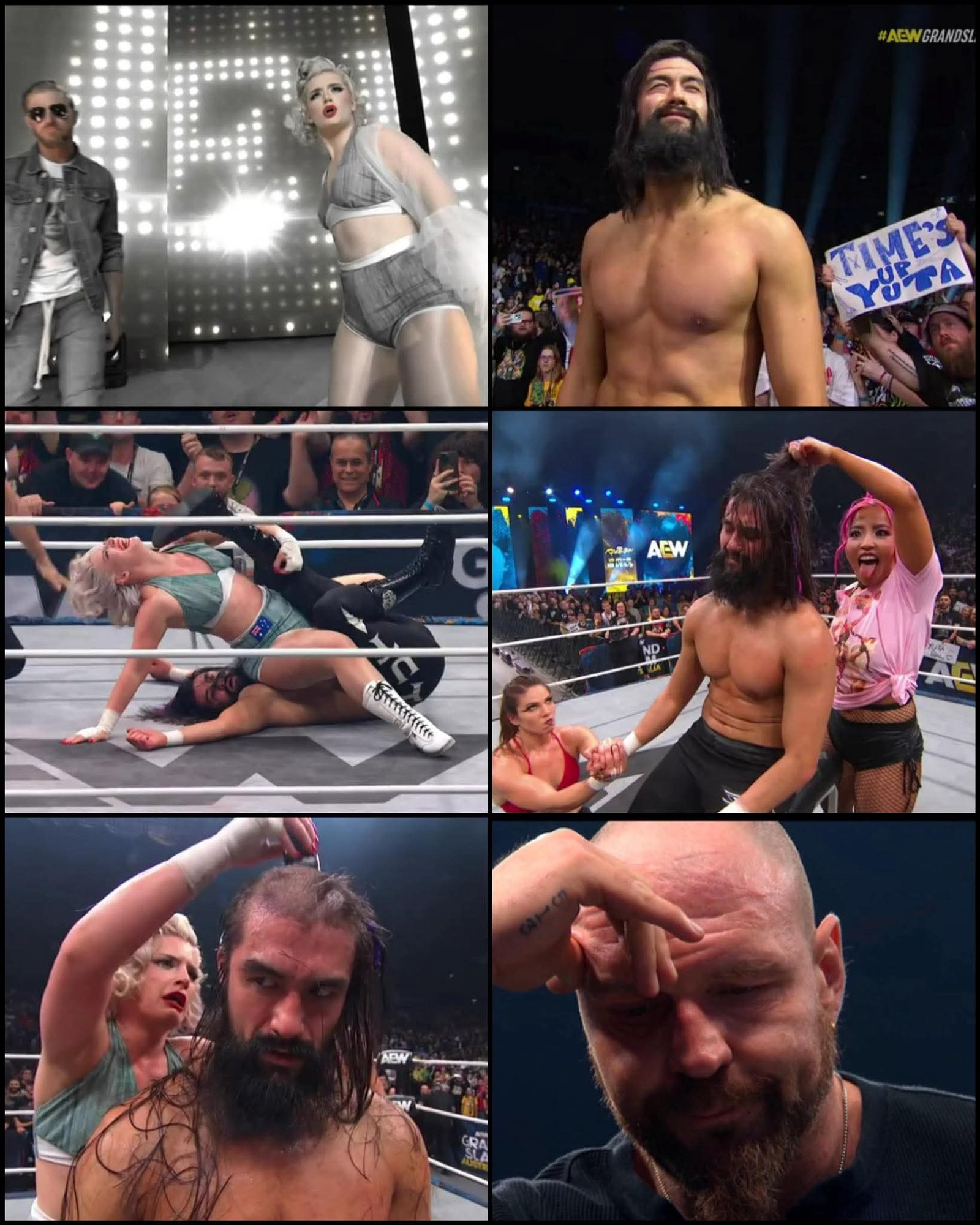 Mixed Tornado Tag Match: Orange Cassidy & Toni Storm def. Marina Shafir & Wheeler Yuta (11:25). Toni pins Yuta for the win. Loser of the fall has to get their head shaved