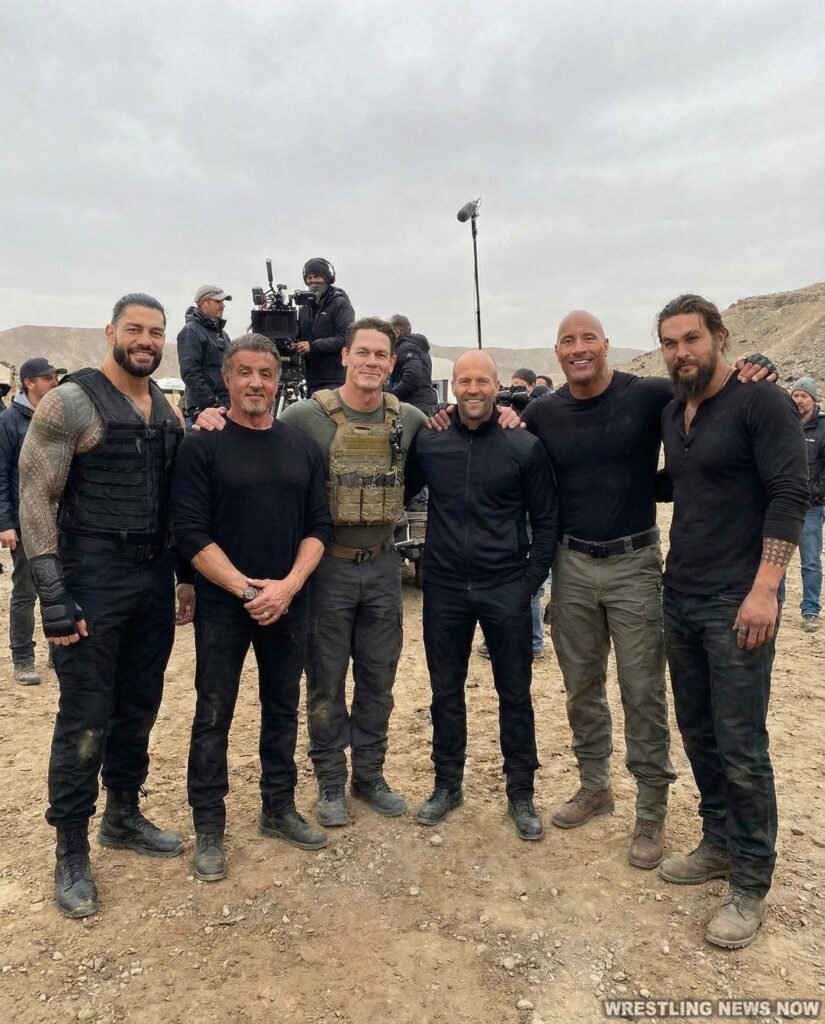 Rock and Jason Momoa Filming New Expendables Movie