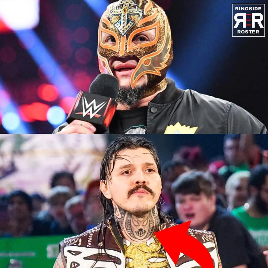 Rey Mysterio reveals that Dominik Mysterio’s new neck tattoo is a special tribute to his uncles very first mask 🙏🚨
