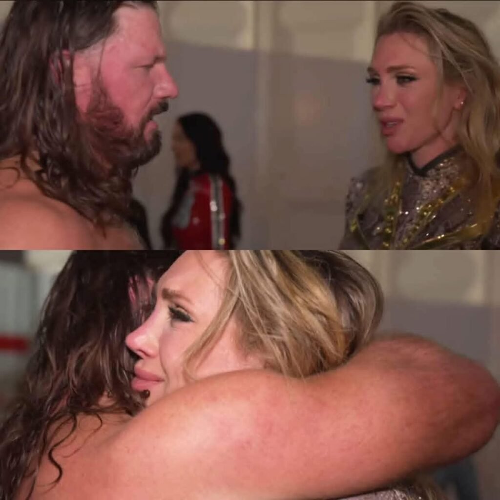 AJ Styles to Charlotte Flair: “I’m here for you, okay?” Charl Flair: “Who am I going to text for my matches?”