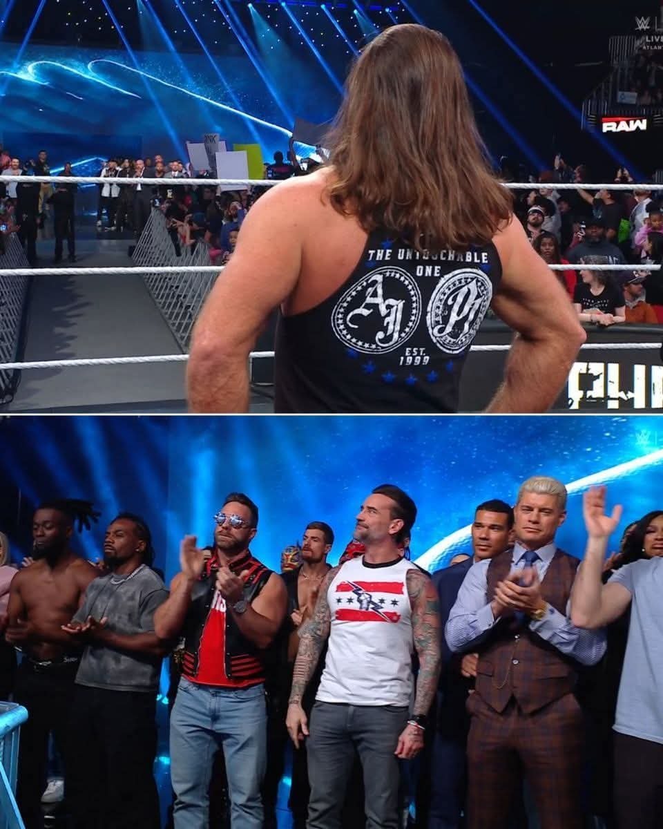 The locker room comes out to applaud AJ  ❤️