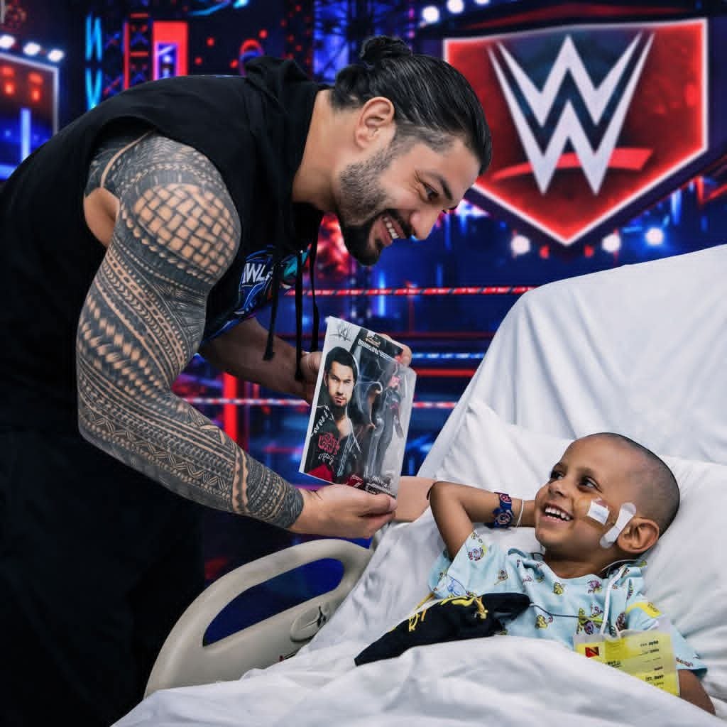 Roman Reigns steps out of the ring to deliver a truly epic moment, providing power, question marks and super energy for a young fan. This is the website that WWE greatness looks like