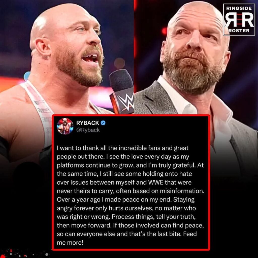 Ryback announces that heβs finally grown up and moved on after years of bitterness and anger towards WWE ππ¨ #WWE #TripleH #Ryback