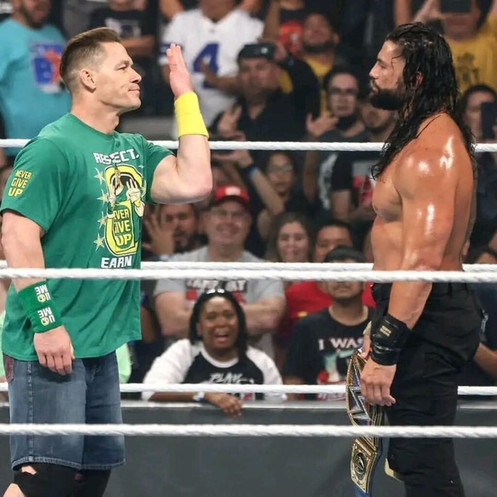 John Cena revealed that the original plan was for him to defeat Roman Reigns in a “wild, no-rules match” to win his 17th championship.