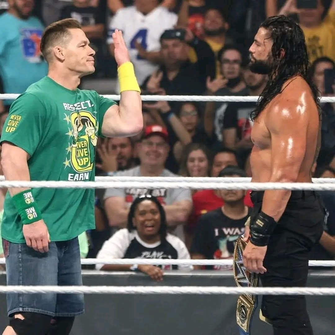 John Cena revealed that the original plan was for him to defeat Roman Reigns in a “wild, no-rules match” to win his 17th championship.