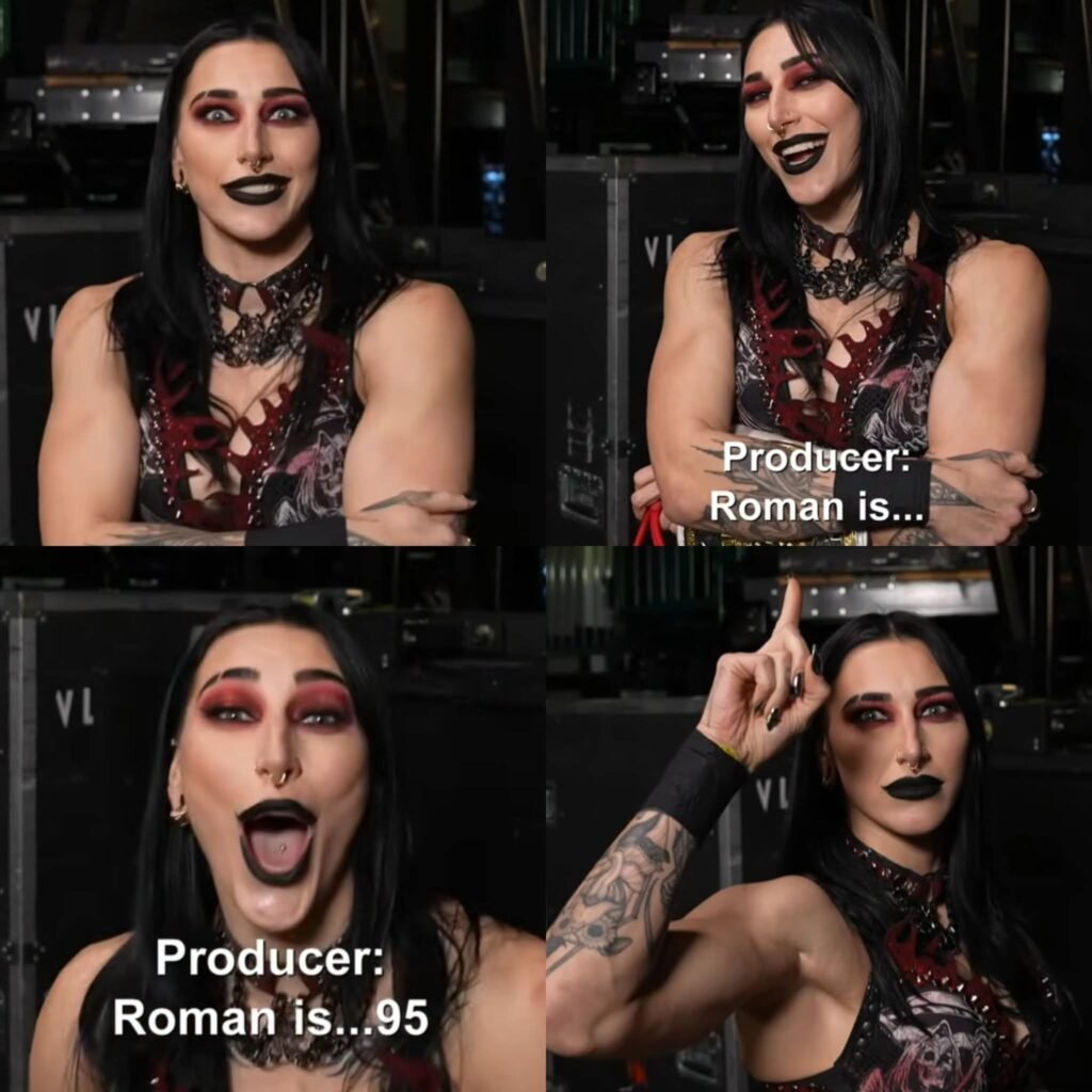 Rhea Ripley was so happy when she found out that her WWE 2K26 ratings is higher than Roman Reigns’ ratings.