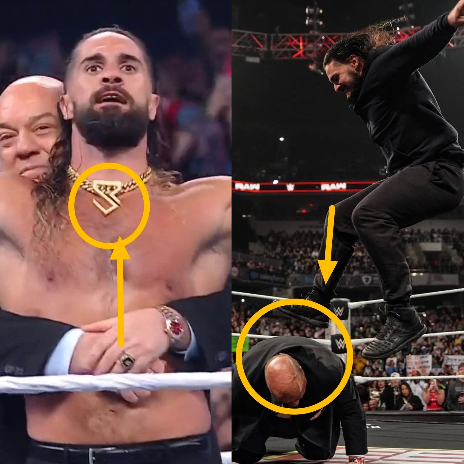 Seth Rollins went from hugging Paul Heyman to stomping Paul Heyman in a span of 10 months