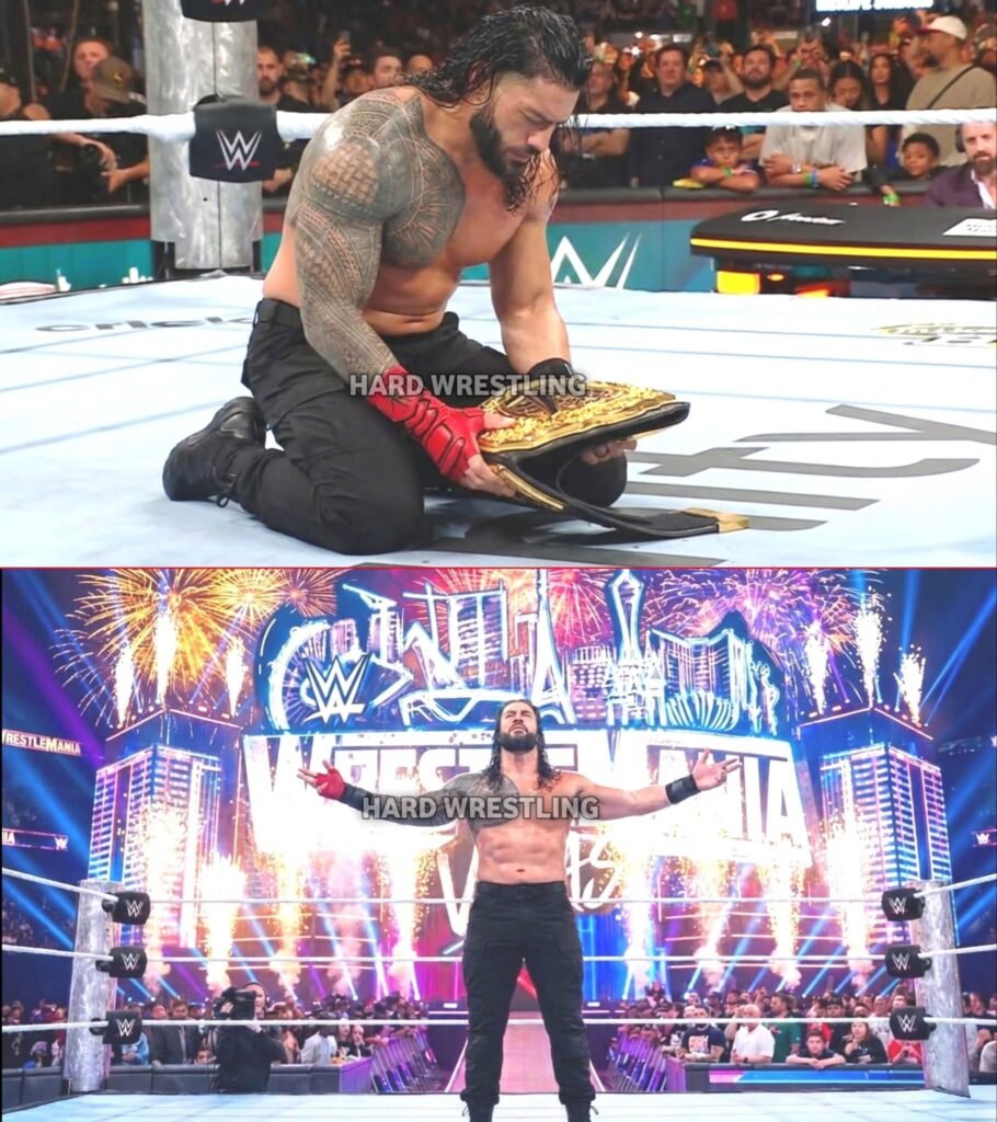 There are exams going on in the time period of someone’s WrestleMania and write a sentence. WrestleMania 42 is for Roman Reigns.