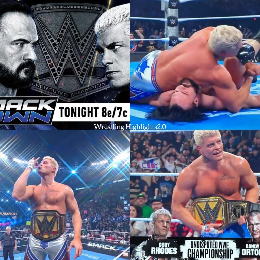 Finally Cody Rhodes Once Again The Undisputed WWE Champion!🏆 On Smackdown.